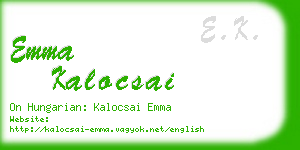 emma kalocsai business card